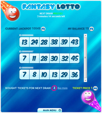 Fantasy Lotto - My Card